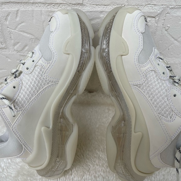Balenciaga Triple S Platform Eggshell Sneakers Size 37 - Picture 5 of 15